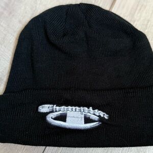 Champion / Supreme Black Knit Hat